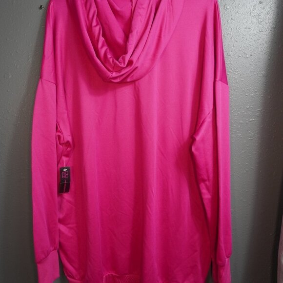 No Boundaries Womens Pink"Girl Boss" Hooded Light Weight Snapped Jacket Size XXL - Picture 4 of 6